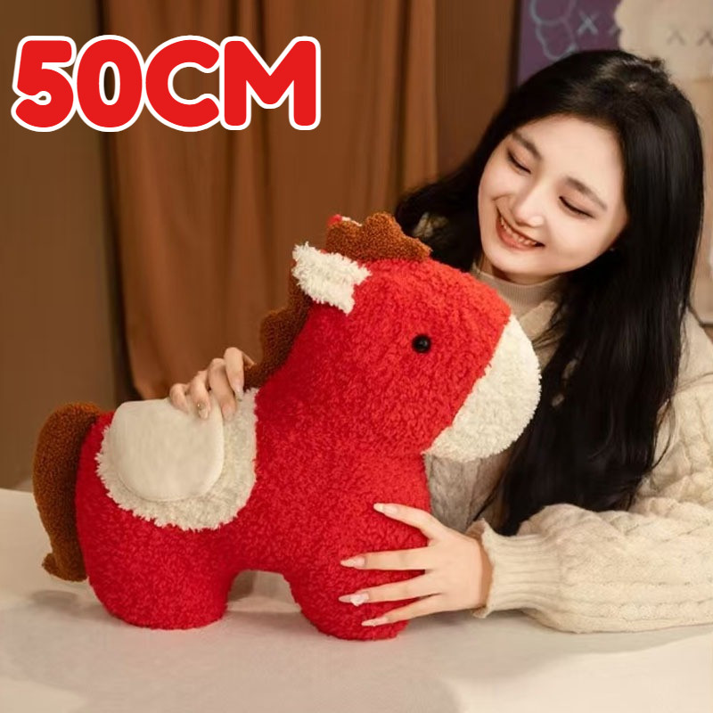 Ngựa Năm Linh Vật Sang Trọng Đệm,Chất Liệu Lông Mềm Cao Cấp,Đáo Sang Trọng Trang Trí Phòng Khách Ném Quà Tặng Mới