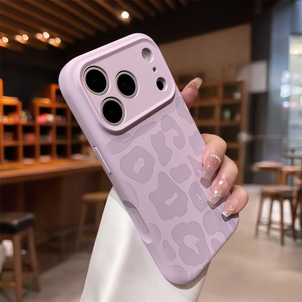 Ốp điện thoại in họa tiết da báo đầy màu sắc cho iPhone 17 Pro Max 12 13 14 15 16 pro max Bao gồm bảo vệ ống kính máy ảnh vỏ mềm Vỏ bảo vệ vỏ điện thoại