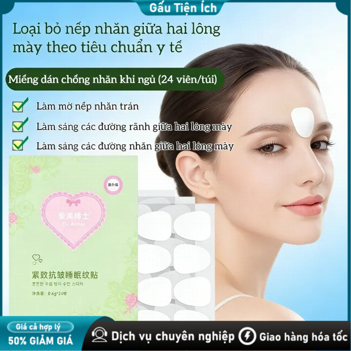 Miếng dán chống nhăn lông mày và vùng trán Miếng dán chống nhăn،Miếng dán ngủ، Dán vùng Trán