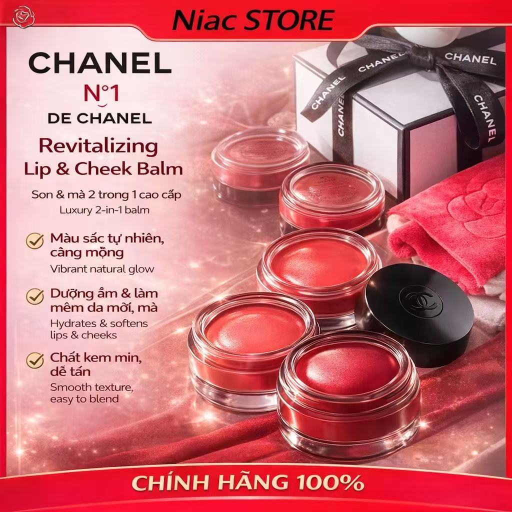 🔥 Son Má Hồng 2in1 𝐍°𝟏 𝐃𝐄 ℂℍ𝔸ℕ𝔼𝕃 𝐋𝐢𝐩 𝐚𝐧𝐝 𝐂𝐡𝐞𝐞𝐤 𝐁𝐚𝐥𝐦 | Màu Tự Nhiên, Dưỡng Ẩm Nhẹ