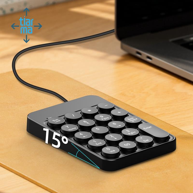 Bàn phím mini USB 19 phím số có dây đa năng cho laptop/PC/máy tính để bàn