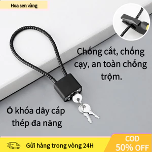【COD】Khóa móc dây thép chống trộm chống thủy lực cắt, chống tò mò, bảo vệ tủ đồ cá nhân trong phòng tập, trường học.