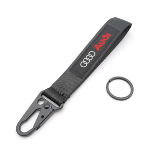 Nylon Thêu Logo Ô Tô Móc Khóa Móc Khóa Cho Xe Audi Sline A1 A2 A3 A4 A5 A6 A7 A8 Q1 Q2 Q3 Q4 Q5 Q6 Q7 Q8 TT C6 B9 B6 S1 S3 S4