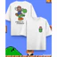 Áo thun cotton dày nhân vật Yoshi từ phim Super Mario Galaxy, size 220g, tay ngắn