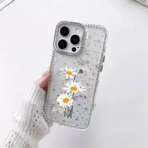 Daisies Glow 16 plus vỏ điện thoại iPhone14 vỏ kim cương sao 13/11 Pro