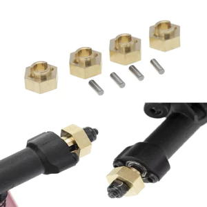 4 Đồng Ổn Định Bánh Xe Trọng Lượng Lục Giác Adapter Đầu Nối Phụ Tùng Thay Thế Cho Trục SCX24 AXI90081 1 / 24 RC Xe