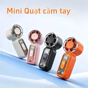 Quạt cầm tay mini mới với 199chế độ, sạc USB, quạt bỏ túi, quạt du lịch cắm trại ngoài trời, quạt gia đình và văn phòng