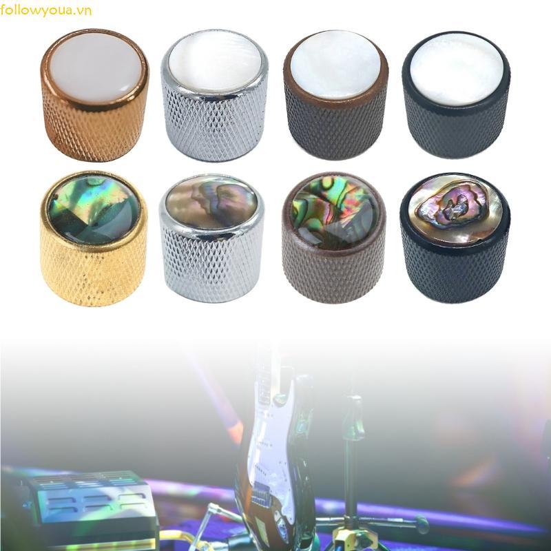 Fol Kim Loại Đàn Guitar Điều Khiển Núm Guitar Âm Lượng Điều Khiển Mái Vòm Núm Guitar Bass Phần