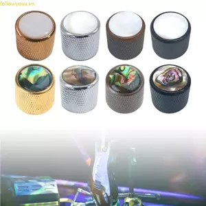 Fol Kim Loại Đàn Guitar Điều Khiển Núm Guitar Âm Lượng Điều Khiển Mái Vòm Núm Guitar Bass Phần