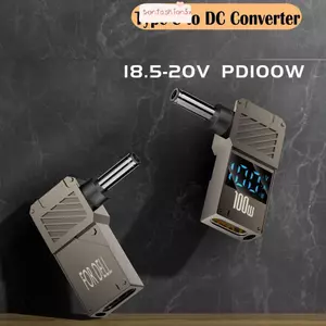 Bộ chuyển đổi ITRUMPET Type-C sang DC, Bộ chuyển đổi USB-C sang DC PD thông minh, Màn hình kỹ thuật số sạc nhanh Đầu nối nguồn máy tính xách tay đa năng cho / / Dell