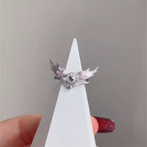Thẻ Ma Thuật Cô Gái Sakura Đa Dạng Sakura Đôi Cánh Thiên Thần Nhẫn Anime Hai Chiều Xếp Chồng Nhẫn Bạn Gái Phong Cách Quà Tặng