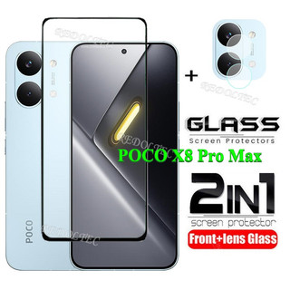 POCO X8 Pro Max Bảo Vệ Màn Hình 2 Trong 1 + Bảo Vệ Ống Kính Full Keo Xiaomi POCO X8 ProMax Kính Cường Lực Bảo Vệ Phim Với Camera Bảo Vệ Flim