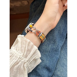 Dây đeo đồng hồ vải kim cương Hello Kitty Thích hợp cho iwatch S11 10 9 8 utrra 7 6 5 4 SE 3 2 1 Size 38mm40mm41mm42mm44mm46mm49mm