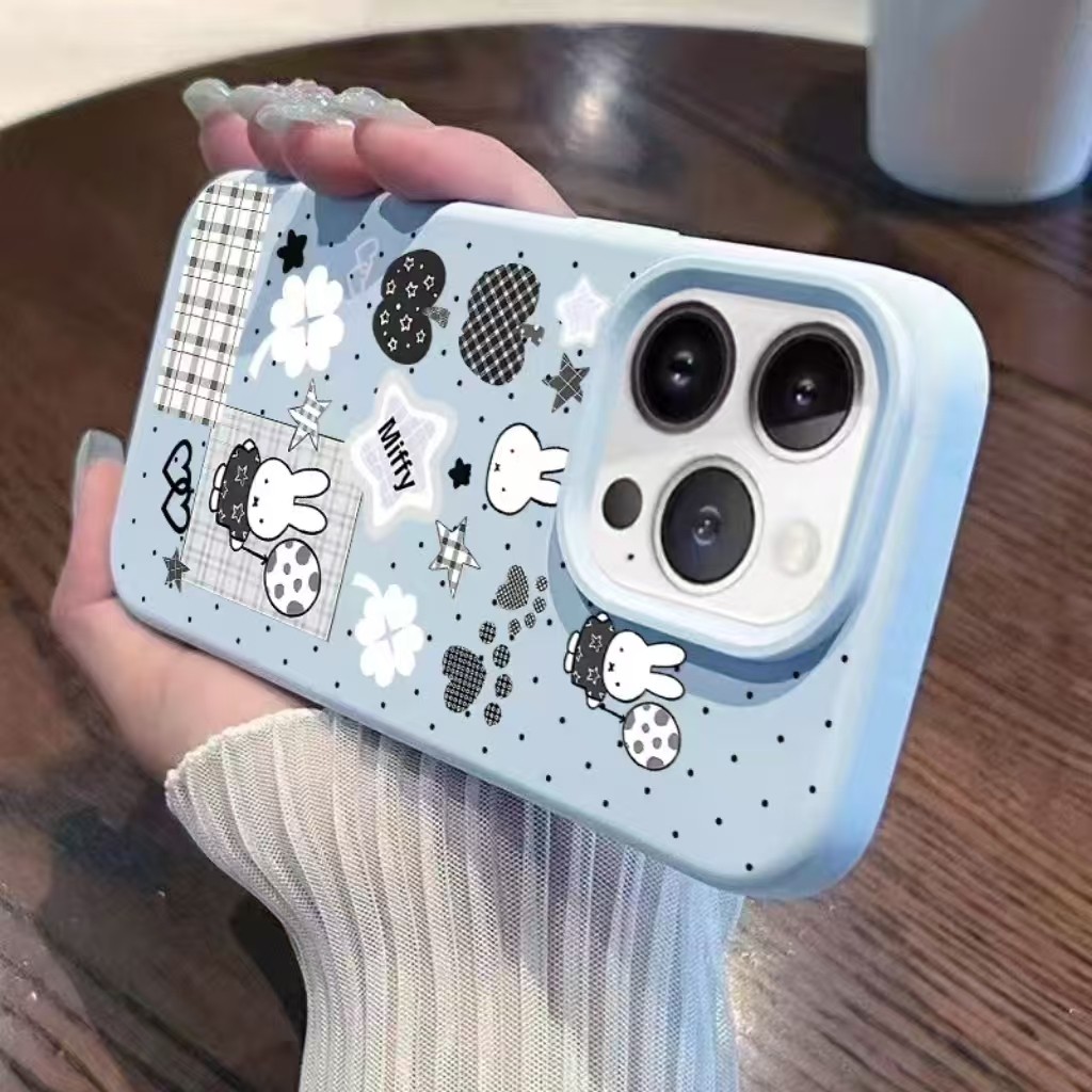 Bìa ốp lưng cho điện thoại thỏ miffy 16 vỏ silicon iphone 17 air 14 13 11 pro