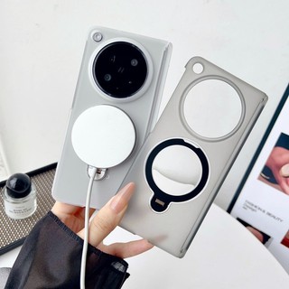 Bản lề từ tính Vỏ cứng mờ cho OPPO Find N6 N5 N3 N2 Vỏ nhẫn có giá đỡ xoay Vỏ chống sốc