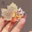 <![Mina] Trâm cài chân lá kim cương giả cho nữ bé gái, đẹp thời trang, phù hợp tiệc cưới và áo sơ mi xanh