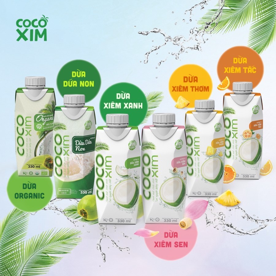 [Combo Giá Sỉ] Nước Dừa Cocoxim Đủ Hương Vị Từ 1L Đến 330ml, Nguyên Chất Thơm Ngon Bổ Dưỡng