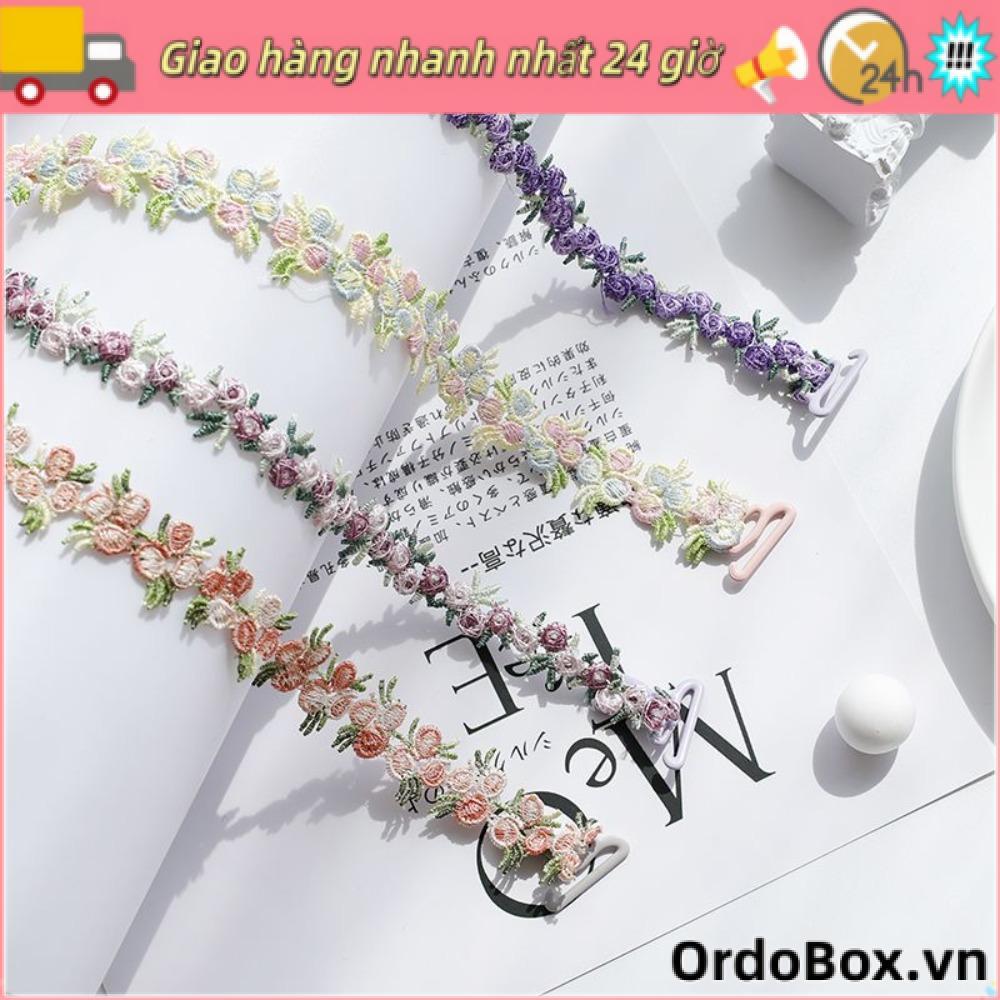 ORDOBOX 1 Cặp Dây Đeo Áo Ngực Hoa Chống Trơn Trượt, Dây Đeo Vai Co Giãn Polyester, Có Thể Điều Chỉnh