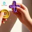 Gamchiano Tic TAC Ngón Chân Trò Chơi 2 Người Chơi Di Động Bảng Huấn Luyện Trí Não Trò Chơi Học Tập Sớm Trí Não Teaser Cho Tuổi 4-6 Tuổi Đảng Ủng Hộ