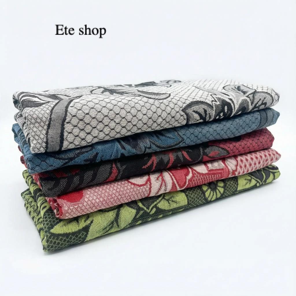 Chăn Mền thổ cẩm cao cấp 100% cotton, hoạ tiết hoa đẹp, nhiều màu kích thước 1m8x2m,