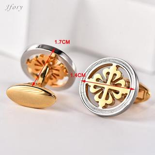 [Jfory] Khuy măng sét Vòng bít Nút Váy tròn Áo sơ mi Cuff Liên kết cho tiệc cưới Chú rể Quà tặng kỷ niệm kinh doanh