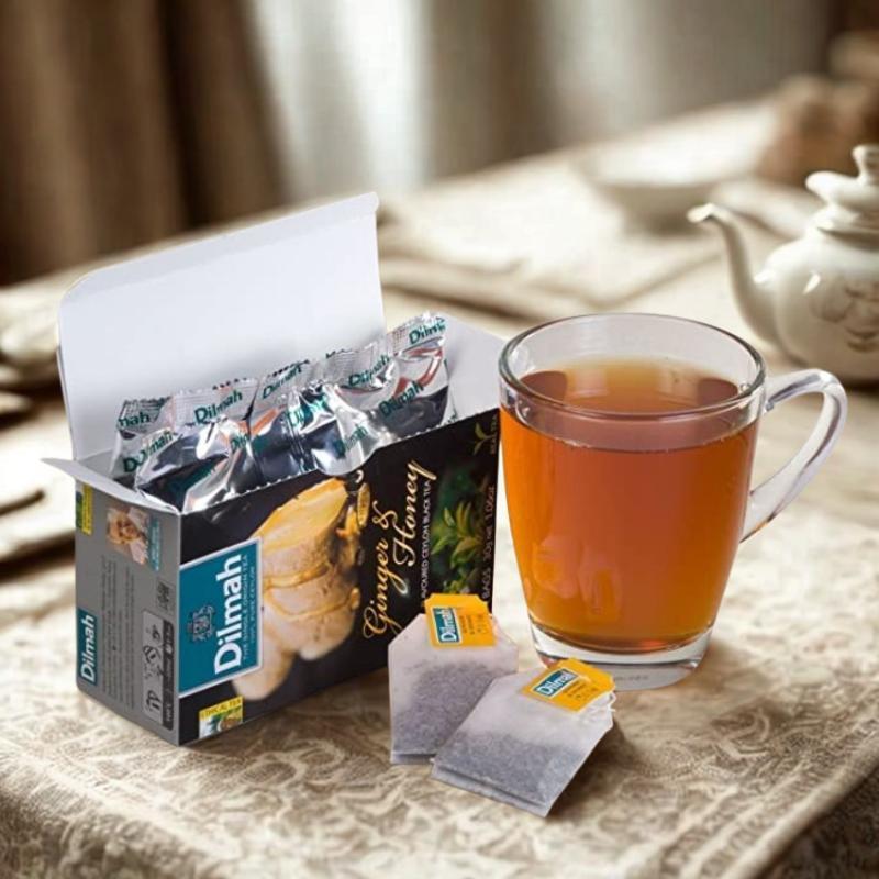 Trà Dilmah Gừng Mật Ong 30g Hộp 20 Túi Lọc, Hương Gừng Ấm Nhẹ Kết Hợp Mật Ong Dịu Ngọt, Dễ Uống