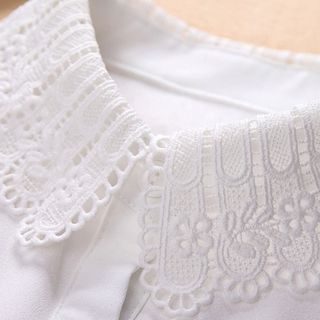 Khăn Choàng Quấn Cổ Ren Trắng Đen Joyfullife - Phụ Kiện Thời Trang Dễ Tháo Rời Cho Nữ Và Bé Gái
