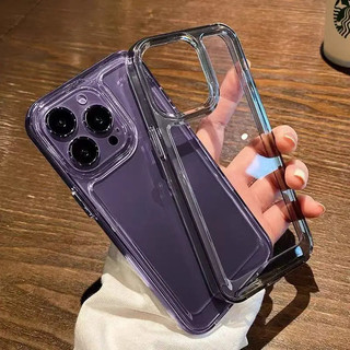 Ốp lưng chống sốc trong suốt sang trọng cho OPPO Reno 15 15F 14 14F 13 13F 12 12F 11 10 8 8t 8z Find X8 X6 X5 Pro 5G Vỏ Acrylic cứng trong suốt