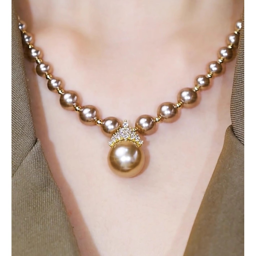 Vòng cổ ngọc trai hoàng hậu Zircon thanh lịch của Pháp