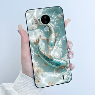 Dành Cho Nokia C30 Ốp Lưng Tình Yêu Dễ Thương Thỏ Hoạt Hình Vui Nhộn Màu Đen Silicon Mềm Bảo Vệ Cho Nokia C30 C 30 NokiaC30 Vỏ Điện Thoại