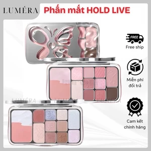 Bảng phấn mắt HOLD LIVE 12 màu kèm má tạo khối tone hồng lạnh nhũ đa năng lâu trôi 4in1 Mist Butterfly Shadow HL792