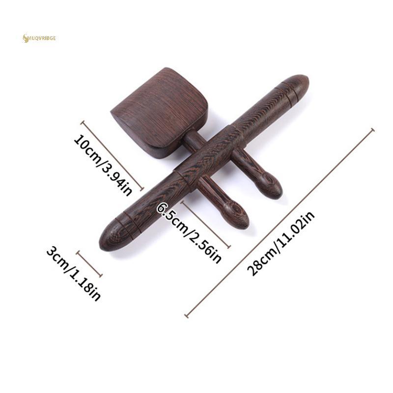MUQV Cloud Shengyang Xẻng Mở Ba Dụng Cụ Cạo Massage Guasha Cán Sti Cầm Tay Đặc Biệt Wenge Gỗ Dụng Cụ Massage n
