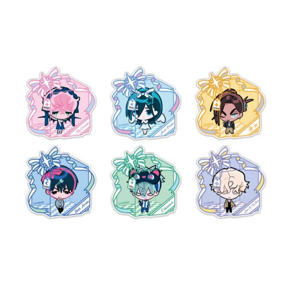 Alien Stage Gift Box Series Anime Keychain Women Ivan Till Acrylic Key Chain Man Sua Mi