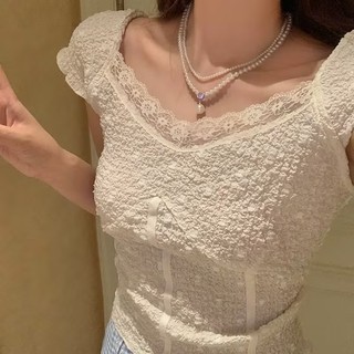 Vòng cổ ngắn chocker zircon và ngọc trai hai lớp, phong cách cổ điển sang trọng