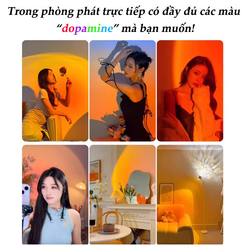 Đèn Trang Trí Hiệu Ứng Sóng Nước & Hoàng Hôn 2 Trong 1 - Cho Phòng Ngủ, Phòng Khách, Hỗ Trợ Livestream