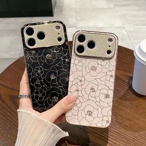 Ốp Điện Thoại Di Động Lấp Lánh Sang Trọng Cao Cấp Cho iPhone 17 PRO MAX 16 PRO MAX 15 Pro Max 14 13 PRO MAX 17AIR 14 15 16 Plus Sang Trọng Thiết Kế Họa Tiết Hoa Độc Đáo Chống Sốc