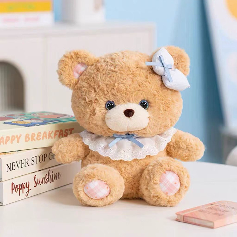 Bộ Đôi Gấu Bông Thỏ Tai Dài Gấu Bông Teddy Mắt Sao Dễ Thương Lông Mềm Quà Tặng Sinh Nhật Cho Bé Bobesu