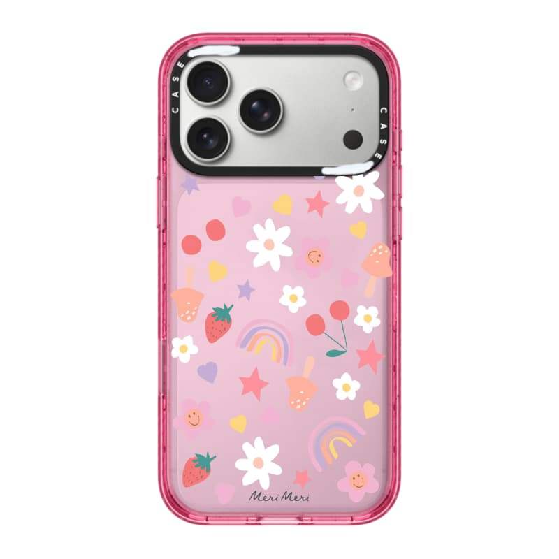 CASECASE X Meri Happy Icons Case Black / Sky Blue / Pink Fizz Candy Collection Màu sắc rõ ràng cứng từ tính Vỏ tác động cho Apple IPhone 13 14 15 16 17Pro Max Plus Có hộp