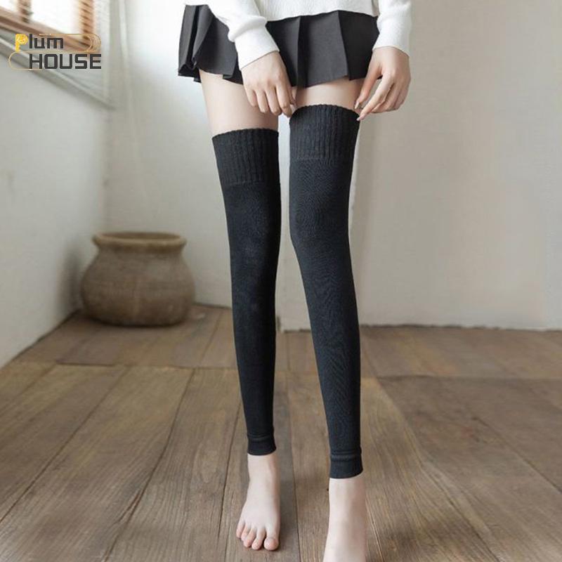 Bốt over-the-knee màu trơn PlumHouse với lông cừu dày, giữ ấm tốt cho mùa đông
