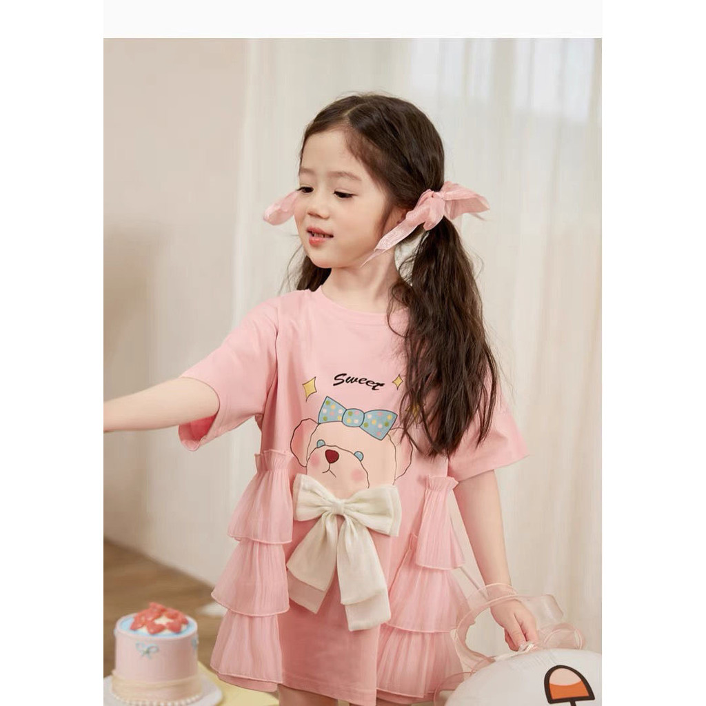 Váy thun bé gái mùa hè hợp thời trang mát mẻ 90-140 Size KPBF
