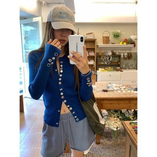 [Hàng mới về] Phong cách Pháp Thiết kế sang trọng Công nghiệp nặng Nút kim cương Đan nữ Sửa chữa phong cách mới...