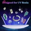 Springevenstar Di Động Mini UV Đèn UV Đèn UV Nhựa UV Chữa Đèn Sạc USB Cho Khuôn Nhựa Trang Sức Làm Thủ Công DIY Springevenstar