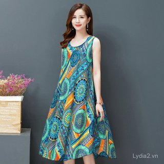 <![CDATA[[Khuyến mãi tạm thời] Đầm cotton lụa cỡ lớn với họa tiết cổ điển, phong cách nghệ thuật mới]]>