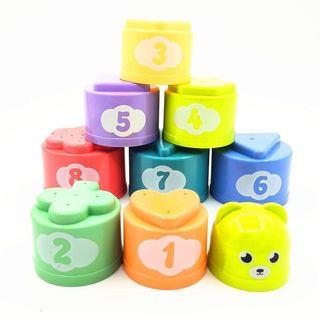 Giáo Dục Sớm Xếp Chồng Cốc Âm Nhạc Bộ Cốc Xếp Chồng Trí Thông Minh Trẻ Sơ Sinh Đồ Chơi Trẻ Em Nhận Thức Cho Bé