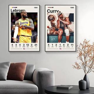 NBA Ngôi Sao Bóng Rổ Canvas Poster Không Khung Nghệ Thuật Treo Tường Kobe James Curry Irving Cứng Trang Trí