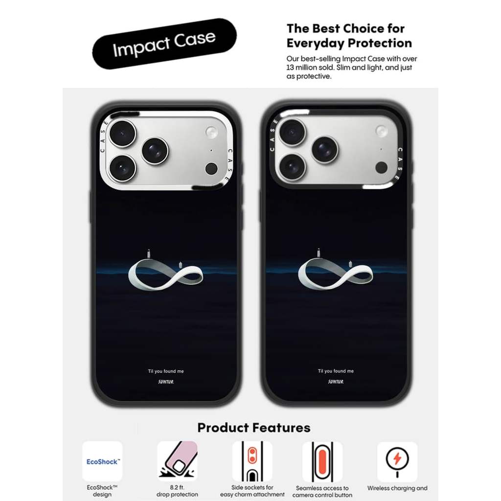 CASECASE X Til bạn tìm thấy tôi Ốp lưng máy ảnh màu trắng Phiên bản vòng màu đen mờ cứng hút từ tính Vỏ tác động cho Apple IPhone 13 14 15 16 17 Pro Max Air Plus có hộp