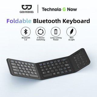 Bàn phím cảm ứng gập Goojodoq, bàn phím di động đa năng, kết nối Bluetooth 3 thiết bị