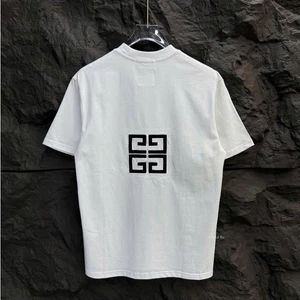 Áo Thun GWC Thêu Ngực Lưng Logo Vuông KCloset Áo Phông Cotton Dày Dặn Unisex NA106