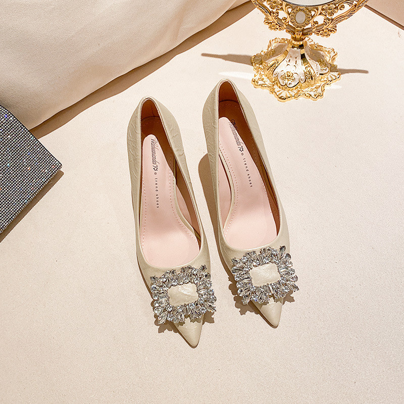 2 Màu Kích Thước Lớn 30-45 Stiletto Gót Chân Cao Gót Đen Giày Đơn Xuân Hè Thời Trang Phù Hợp Với Người Đi Làm Thoải Mái Nhìn Cao OHB2