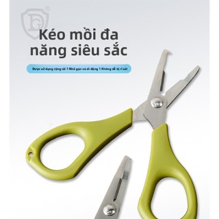 💦Kéo câu cá đa năng thép không gỉ, tiện lợi cho mồi và cắt dây PE N7KY